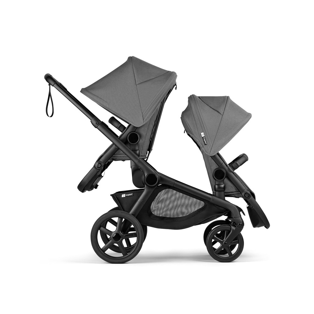 Kangaroo Double Stroller Seat - Moon Grey | Reversible & Adjustable Features