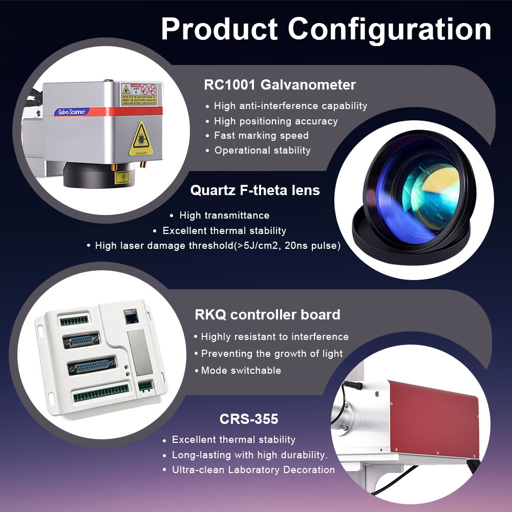 5W UV Water Cooling 3D Crystal Inside Maker Laser Marking Machine Motorized Z