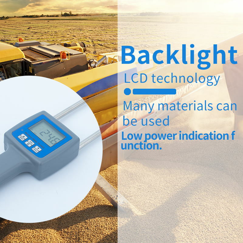 Grain Moisture Analyzer Moisture Meter with Backlight LCD for Rice Corn Wheat
