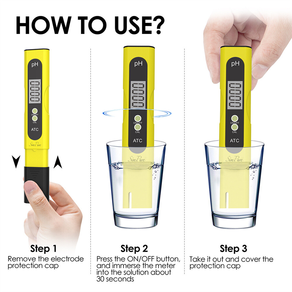 Digital TDS/pH testing Meter Pen Type pH Meter for Hydroponics,Household Water