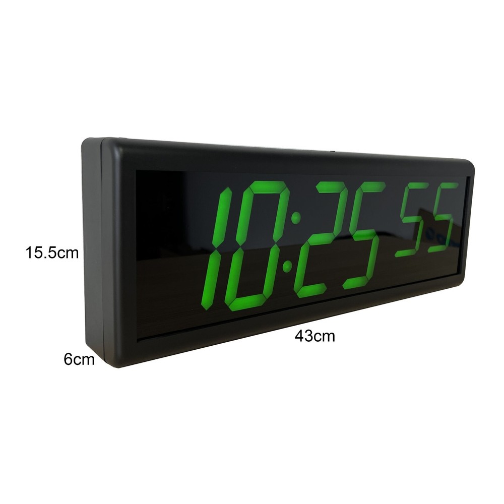 4" 6 Digit Green LED Network IP Digital Clock, NTP Server Synchronized