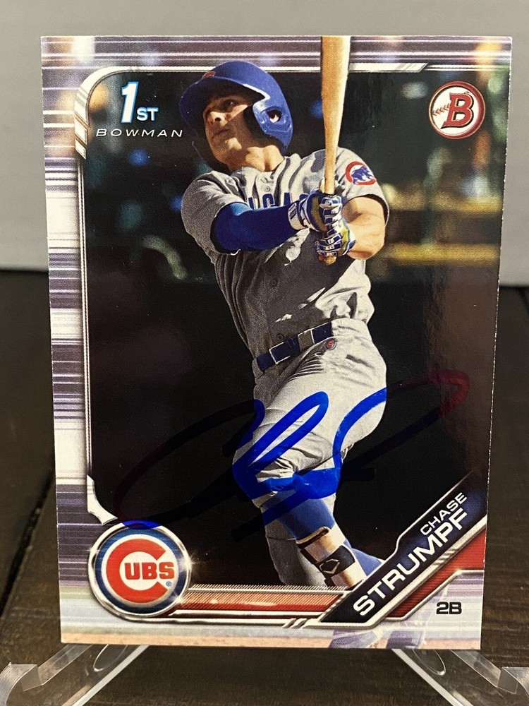 2019 BOWMAN DRAFT 1ST EDITION CHASE STRUMPF IP SIGNED CARD CUBS