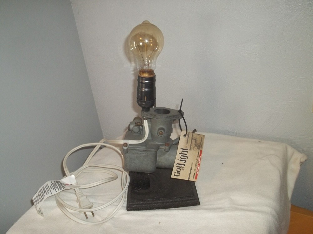 Steampunk carburetor lamp