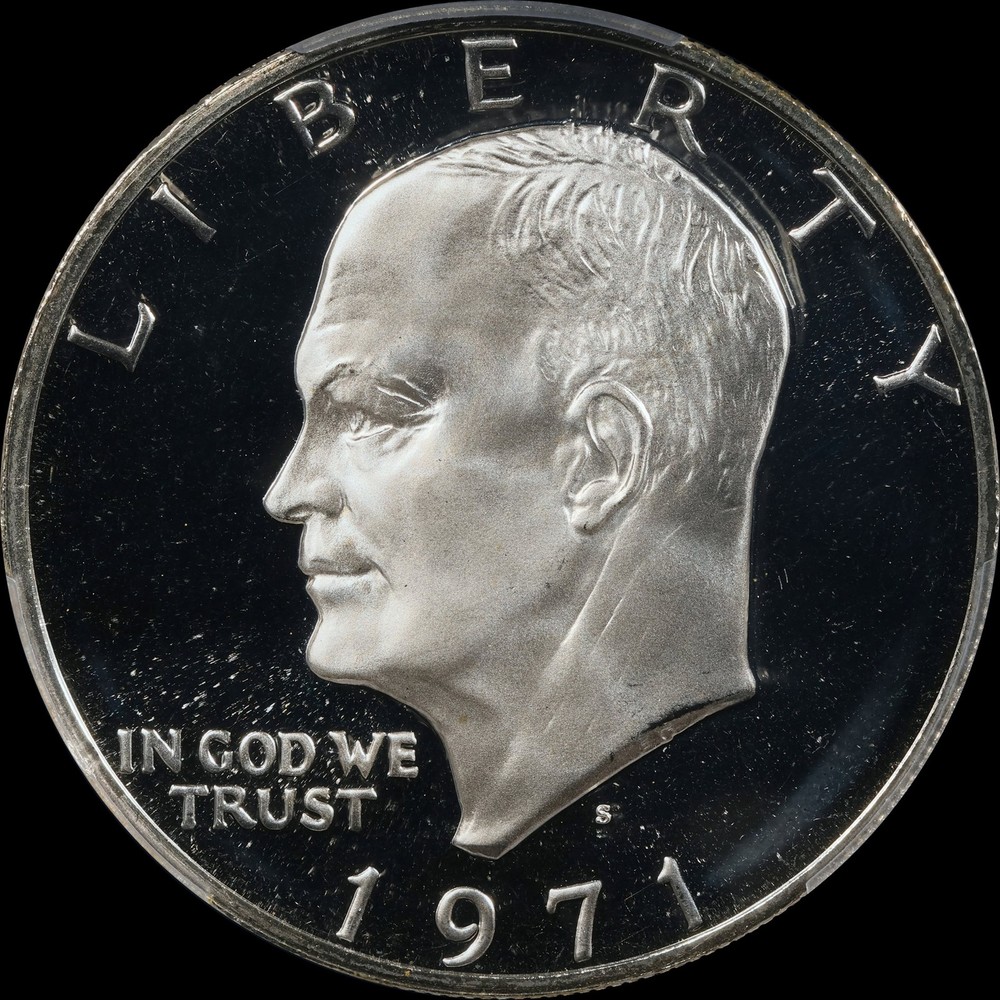 1971-S Proof Ike Silver Dollar $1 PCGS PR70DCAM