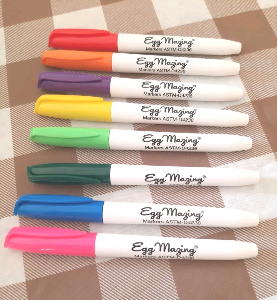 EUC Eggmazing Egg Decorating Kit Easter Egg Spinner and 8 Safe Non-Toxic Markers