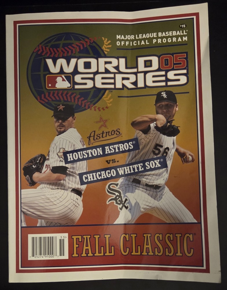 2005 World Series Official Program WHITE SOX VS. Astros + Stamped Dated Envelope