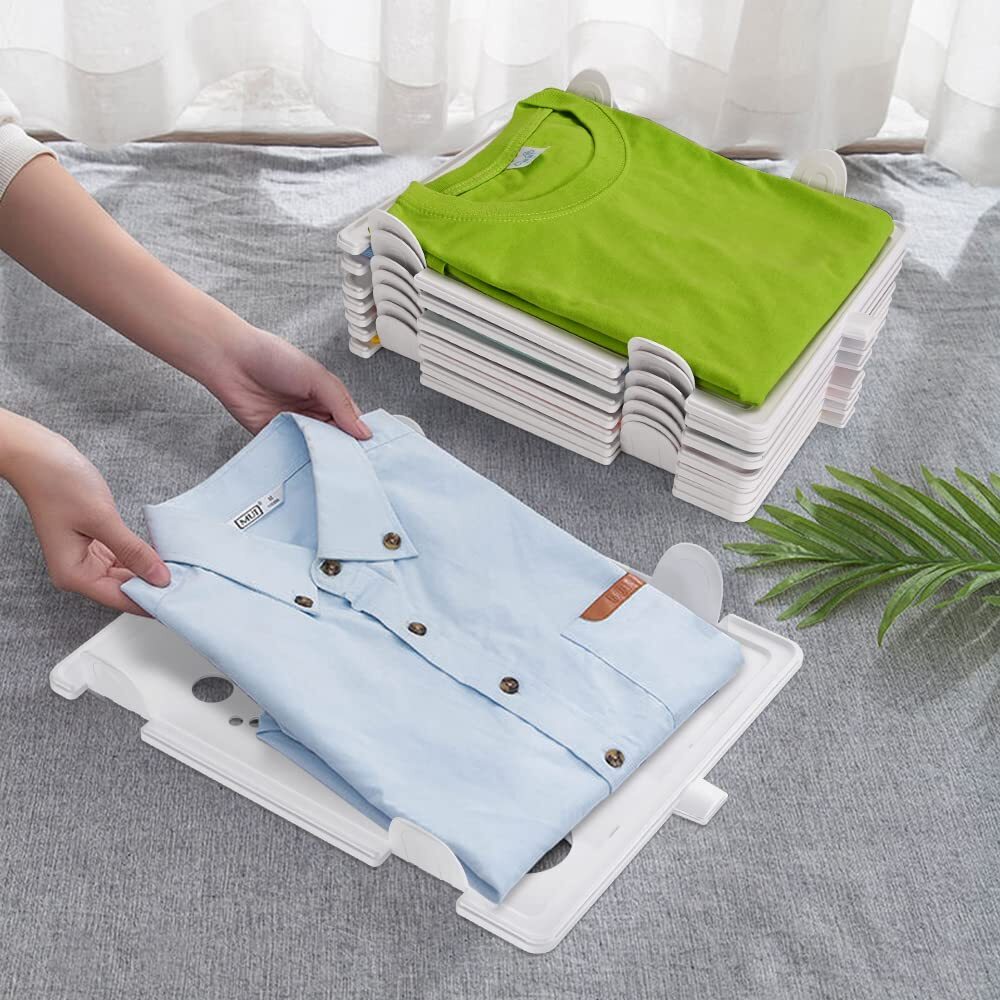 10 Pack T Shirt Organizer Closet Organizer Durable Stackable Clothing Trays -...