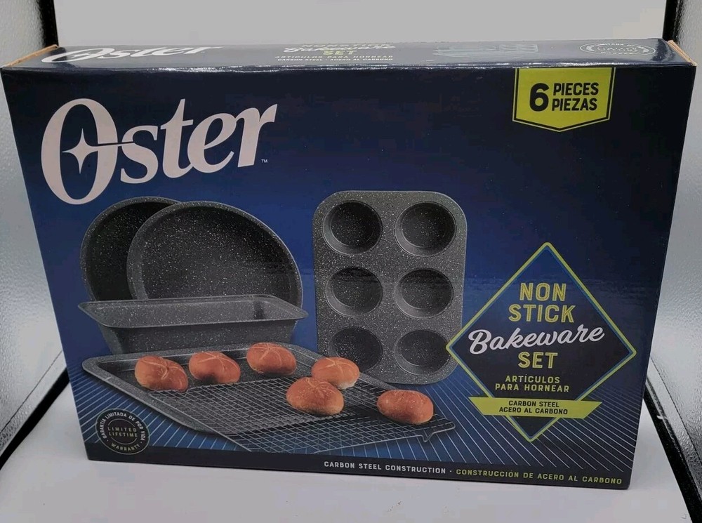 Oster 6 Piece Non Stick Bakeware Set. New In Box.