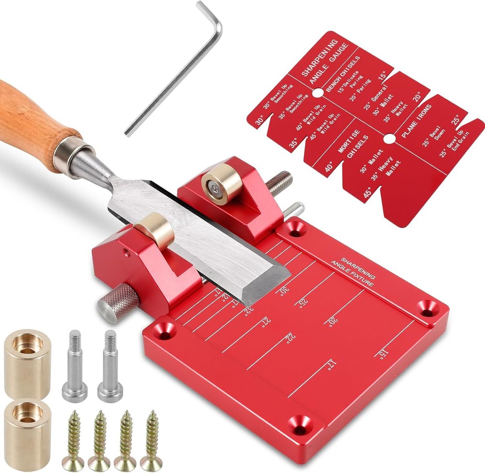 Precise Chisel Sharpening Jig Kit Honing Guide System fit Woodworking Chisels