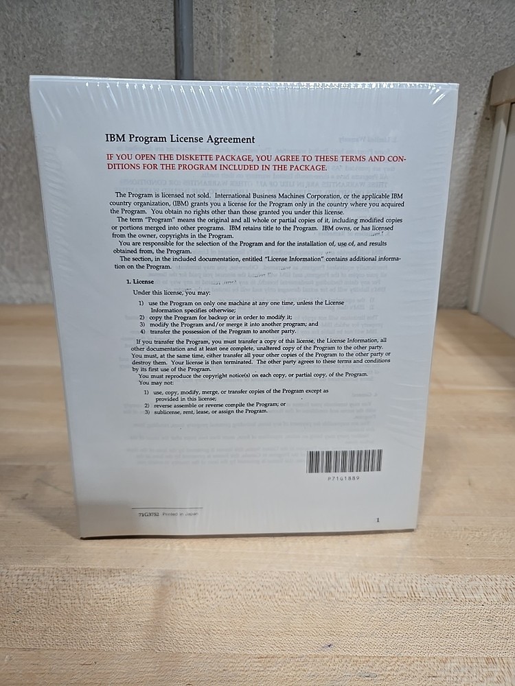 Vintage Sealed 80s IBM Disk Operating System Version 6 3.5" Diskettes NEW