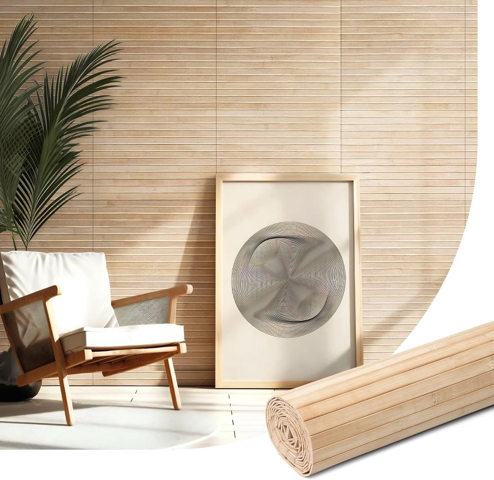 Eco-Friendly Carbonized Bamboo Panel 12x96" - Chic Tropical Interior Accent