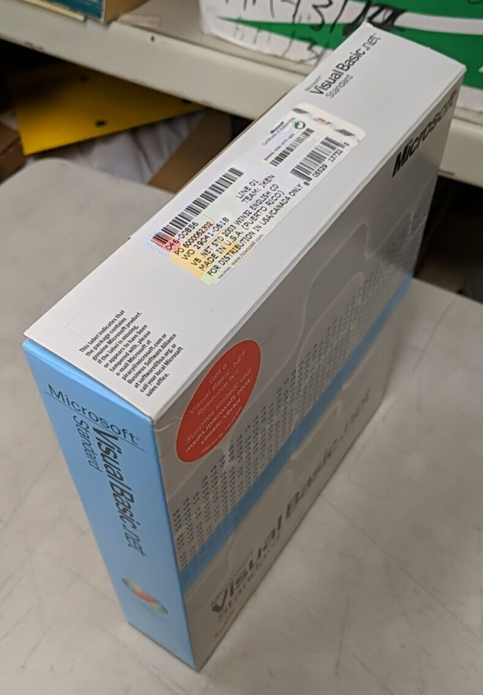 Microsoft Visual Basic .NET Standard 2003 Windows XP 2000