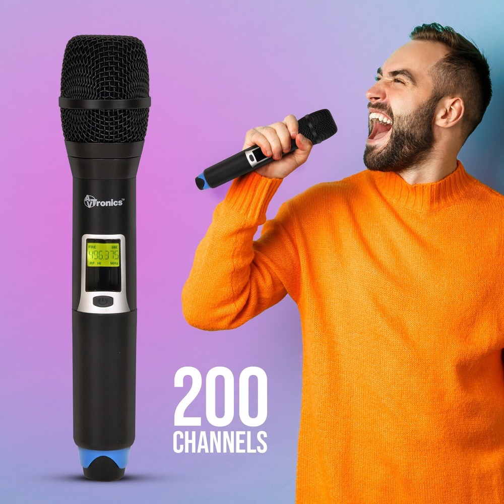 AVTronics Professional 200 Channel UHF Wireless Microphone System