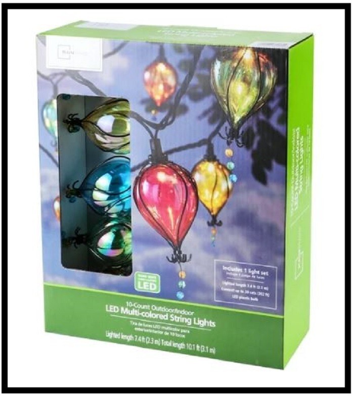 Multicolor Balloon Shape Tear Drop String Lights Shatterproof backyard 10-Count