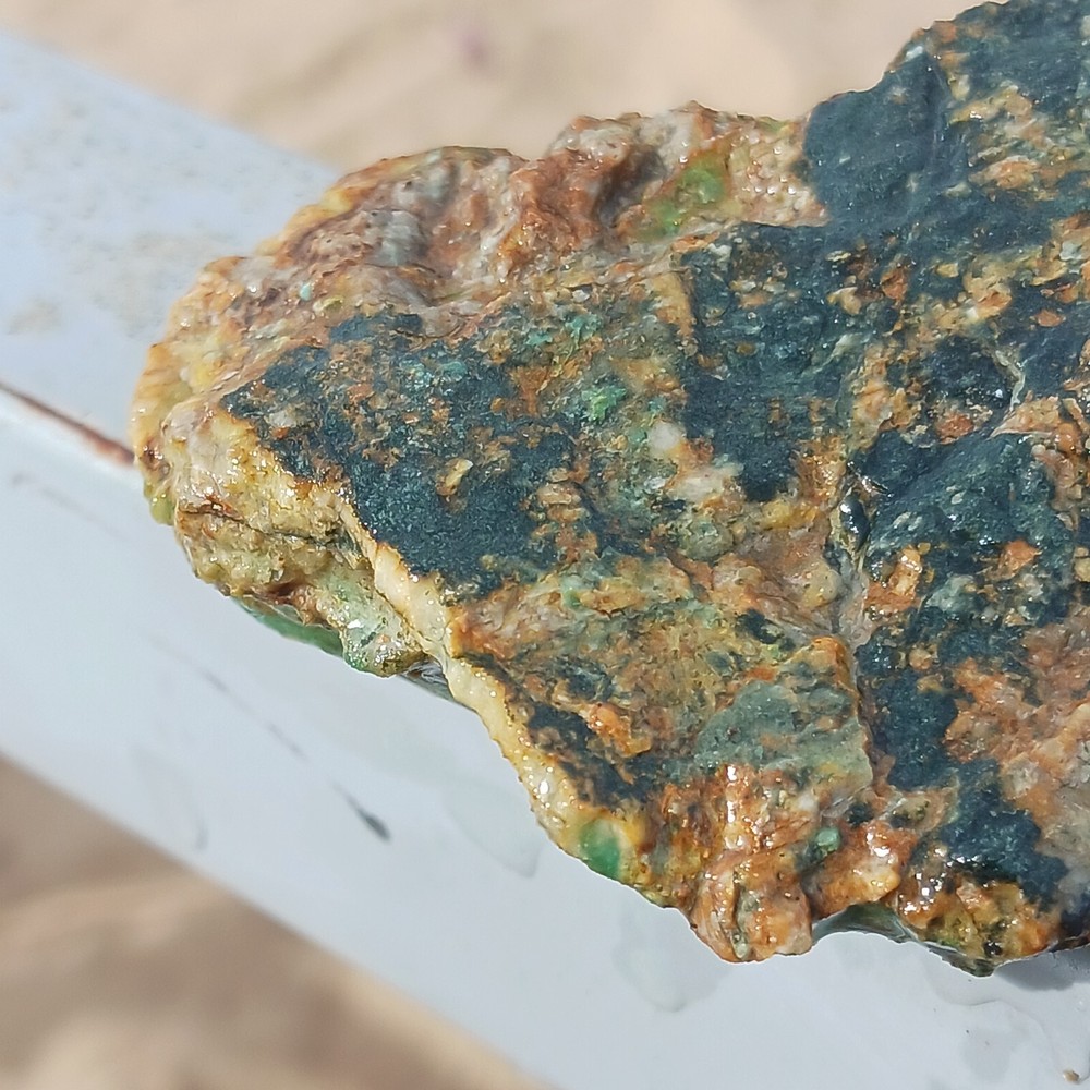 Red KEEP Mine Chrysocolla Rough Specimen Quartz Dendrites Unique