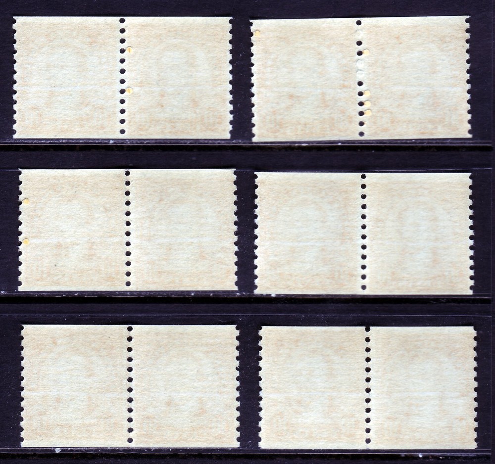 #603 MONROE LINE PAIR. MEDIUM FINE 1. NEVER HINGED OG. SCV $50