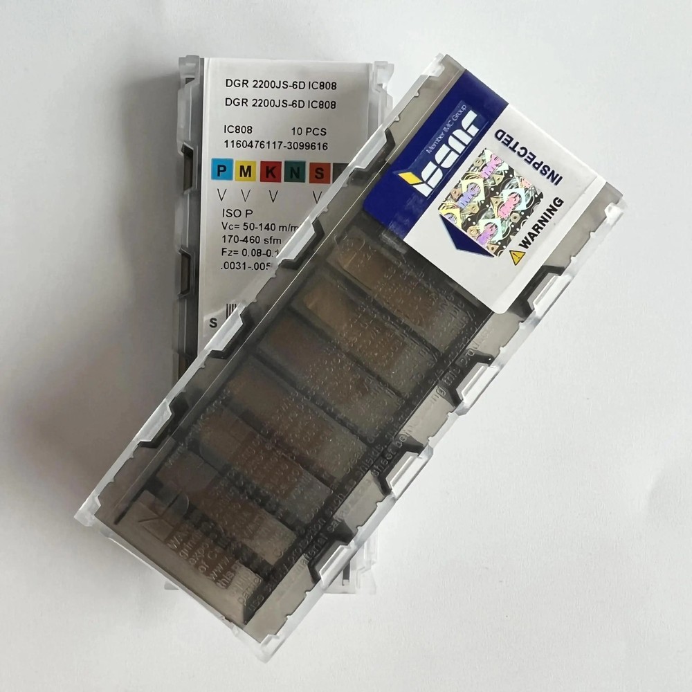 ISCAR / DGR2200JS-6D IC808 / Industrial indexable Carbide Inserts 10 Pcs