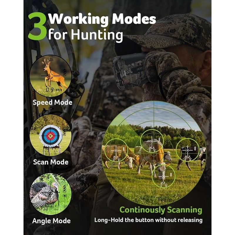 Camo Range Finder Rechargeable Fast Target Lock Multi-Functional Waterproof Men