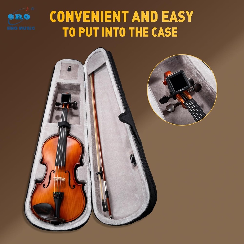 Big Display Rechargeable Clip-On Tuner for String Instruments - Easy to Use