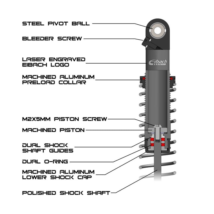 Vanquish VPS10351 Eibach S8E 90mm Scale Shock Set