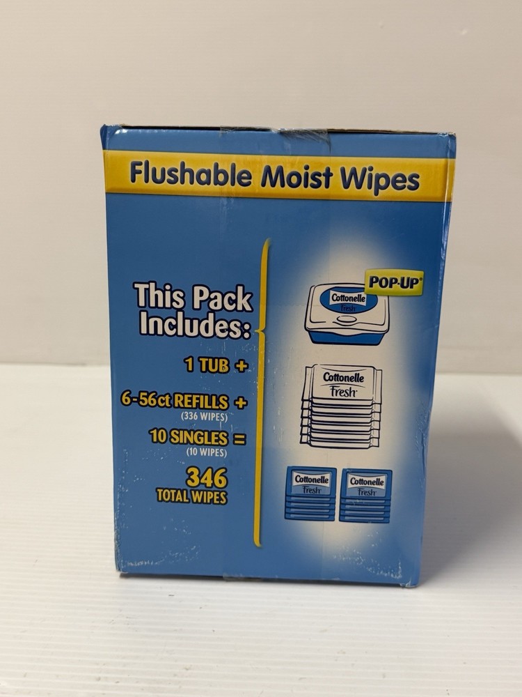 NOS Cottonelle Flushable Value Pack Hard Plastic Refillable Dispenser Prop
