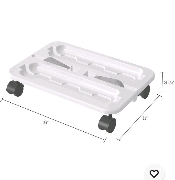 Stack N'Go Wheel Base-White (Pack of 1)