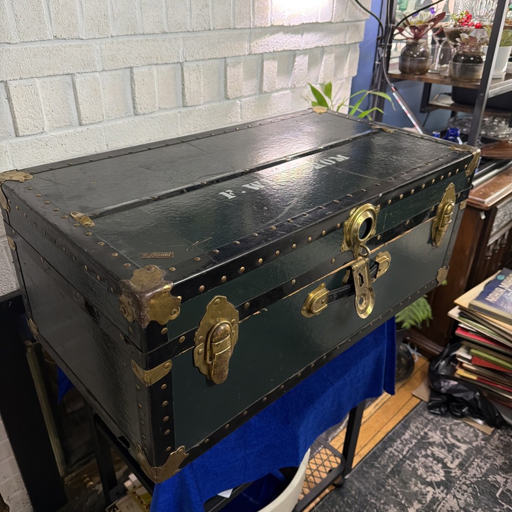 Vintage Herald Steamer Trunk
