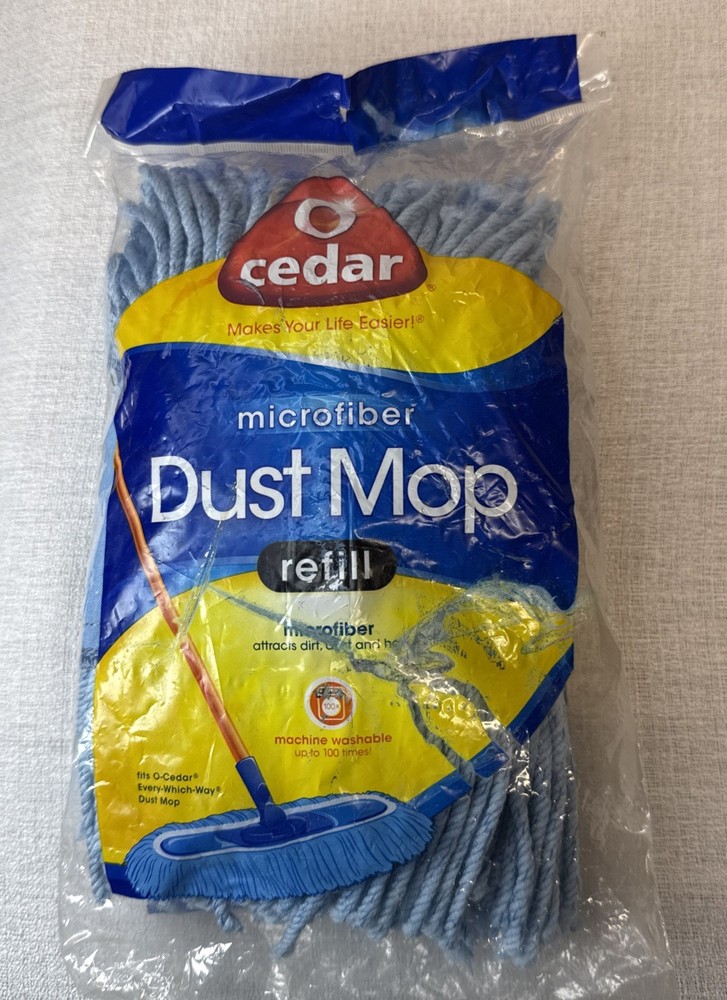 O Cedar Dust Mop Head Refill New EVERY WHICH WAY Blue Microfiber