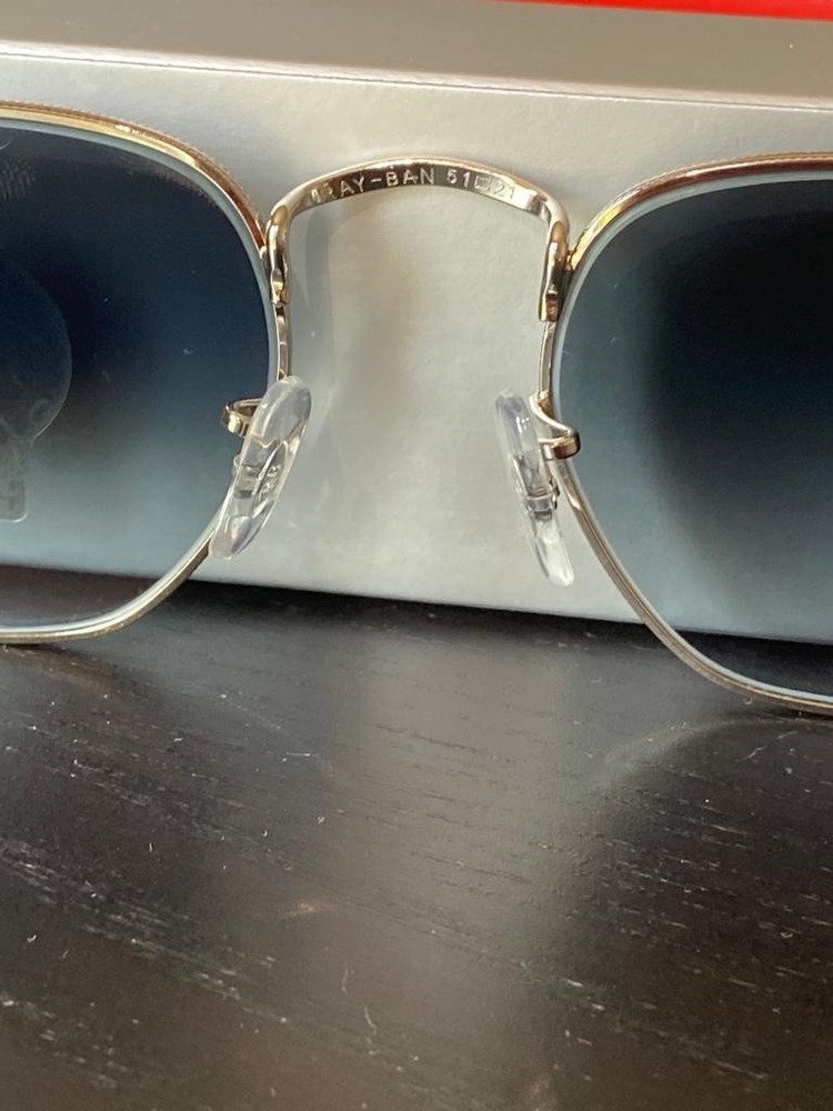 New Ray-Ban Hexagonal Silver Frame/ Gradient Grey 51mm RB3548 Sunglasses