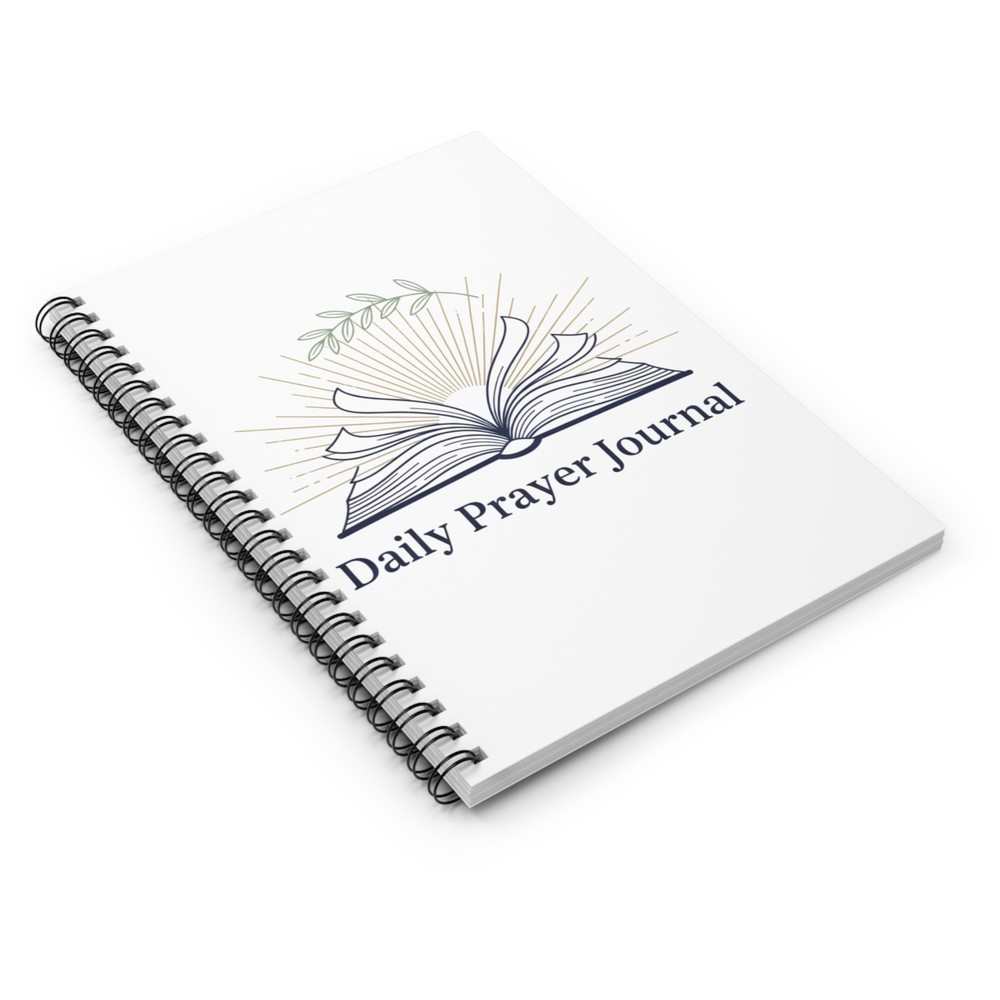 Daily Prayer Journal Spiral Notebook, Ruled Lined Notebook