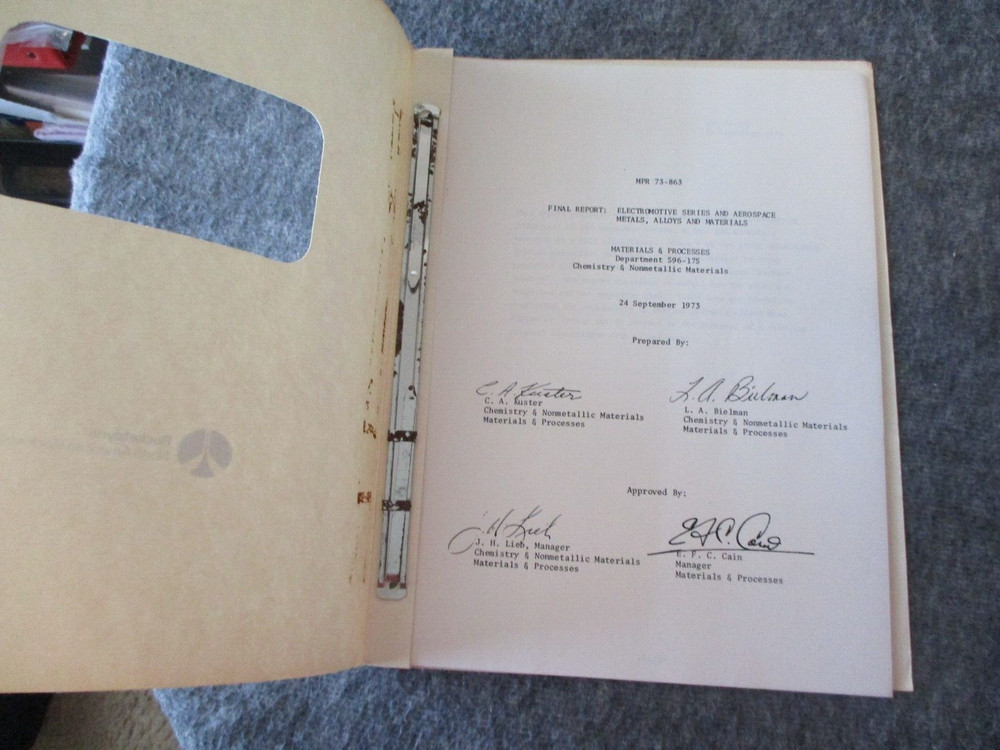 NASA MSFC/ROCKETDYNE/LOCKHEED SPACE SHUTTLE & SRB MATERIALS REPORTS 1970s