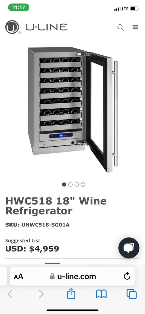 HWC518 18" Wine Refrigerator