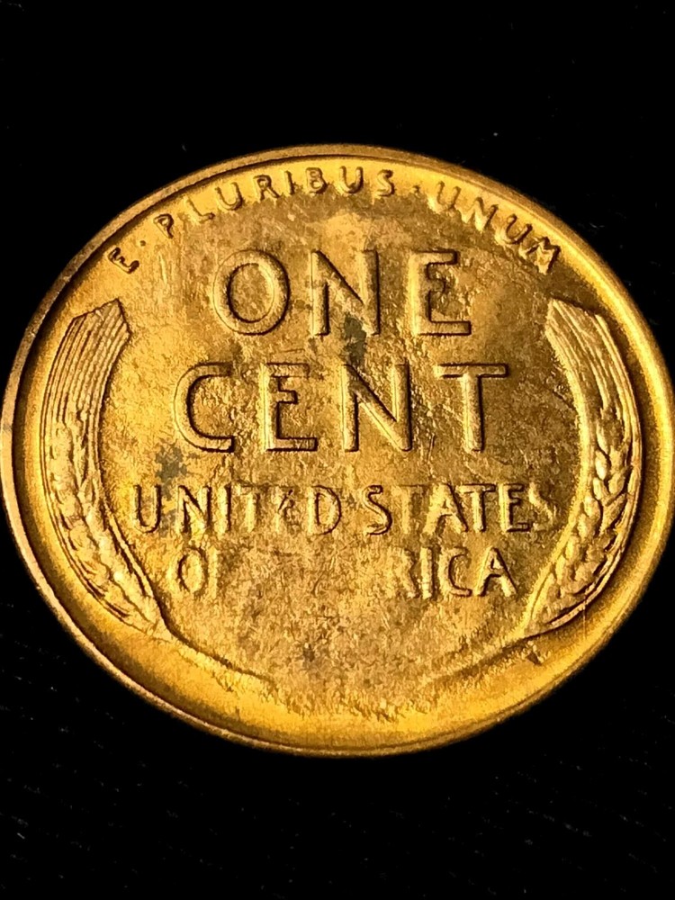 1955 S Lincoln Wheat Cent Struck Thu Heavy Grease