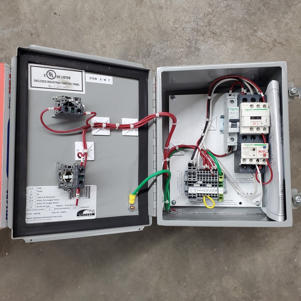 Poweramp Dock Leveler Control Box Panel Model BCH-5092312 Auto Return 115V 60HZ