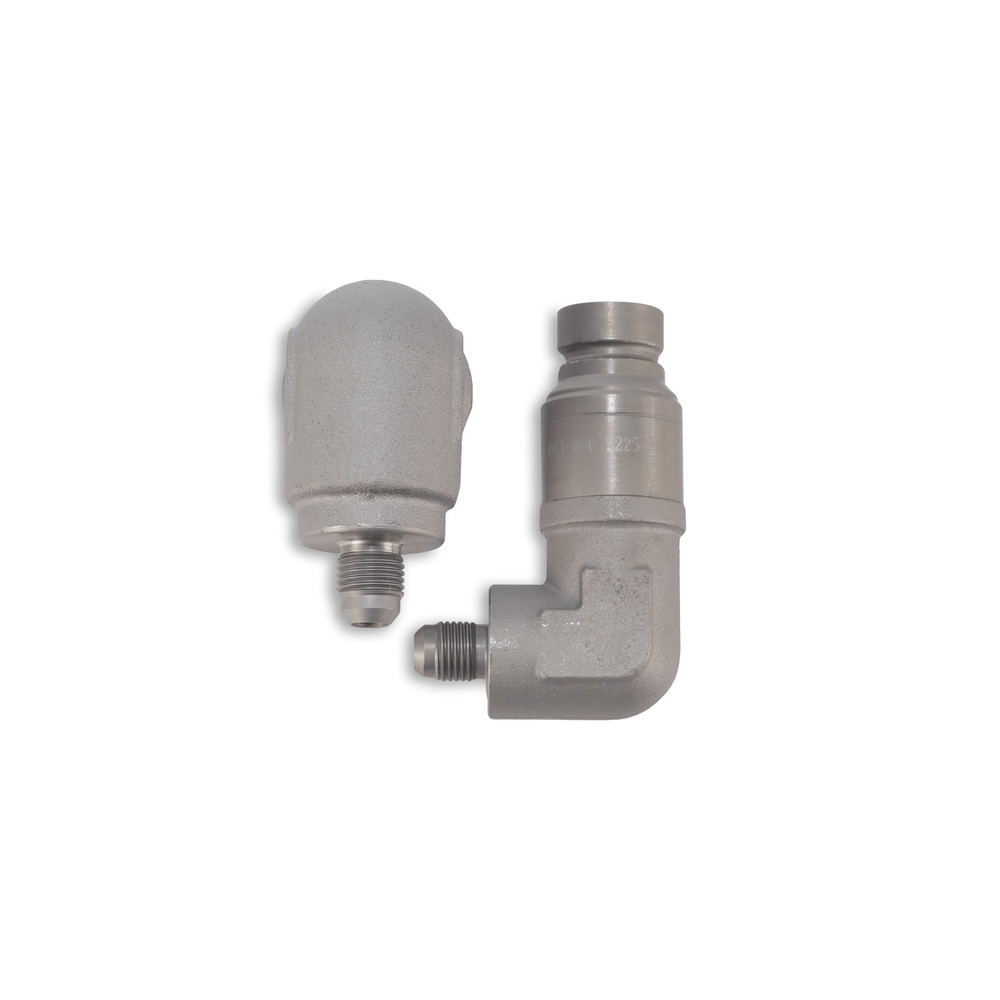 1/2″ 90 Degree Flat Face Hydraulic Quick Couplers Set - 3/8″ JIC Thread