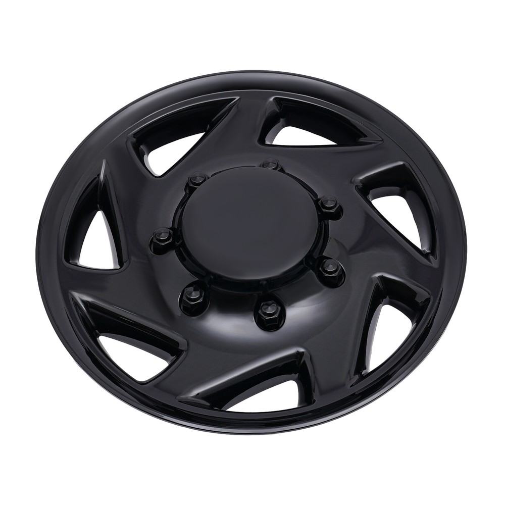 For Ford E250 E350 E450 Econoline 1999-2018 Black Hub Caps Rim Simulators 4pcs