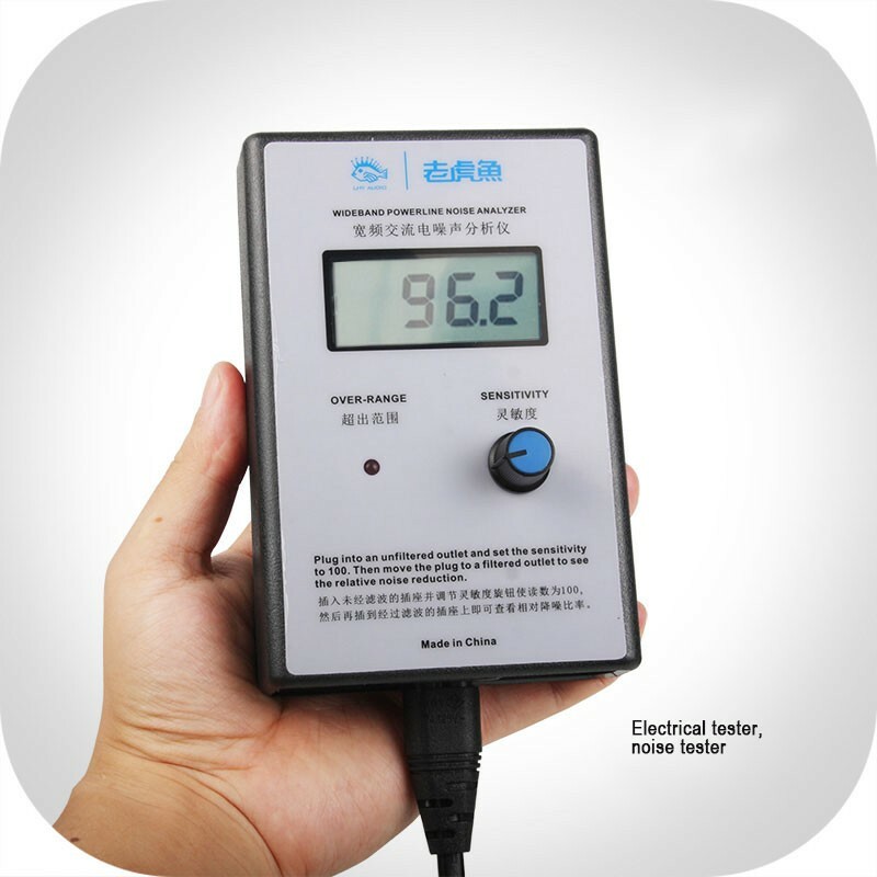 LCD Display Wide Frequency AC Noise EMI Analyzer Meter for Mains Ripple + Cord