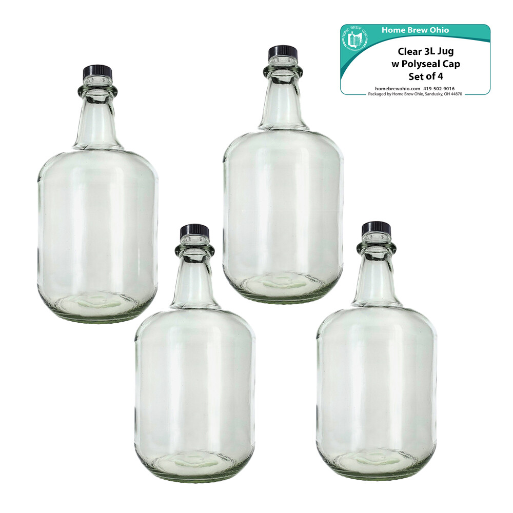 3L Jug Flint - Pack of Four Bottles with Polyseal Caps