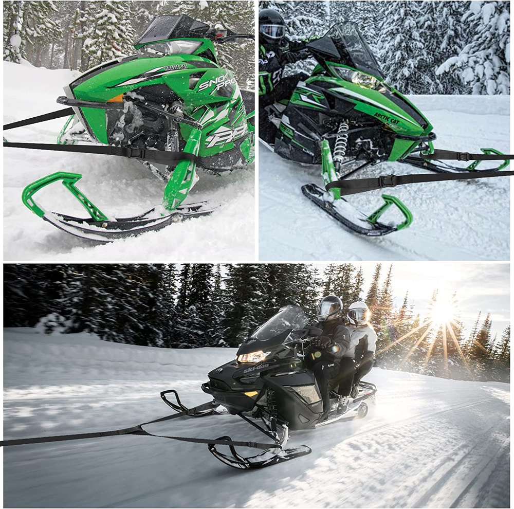 Snowmobile Tow Strap with Hook, Snowmobile Tow Rope, Quick Hook up and Tow Easil