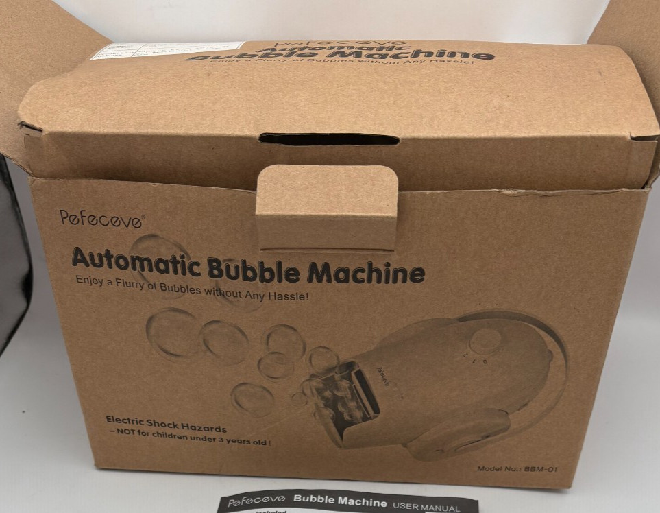PEFECVE Automatic Bubble Machine Blower Portable Bubble Maker Model BBM 001