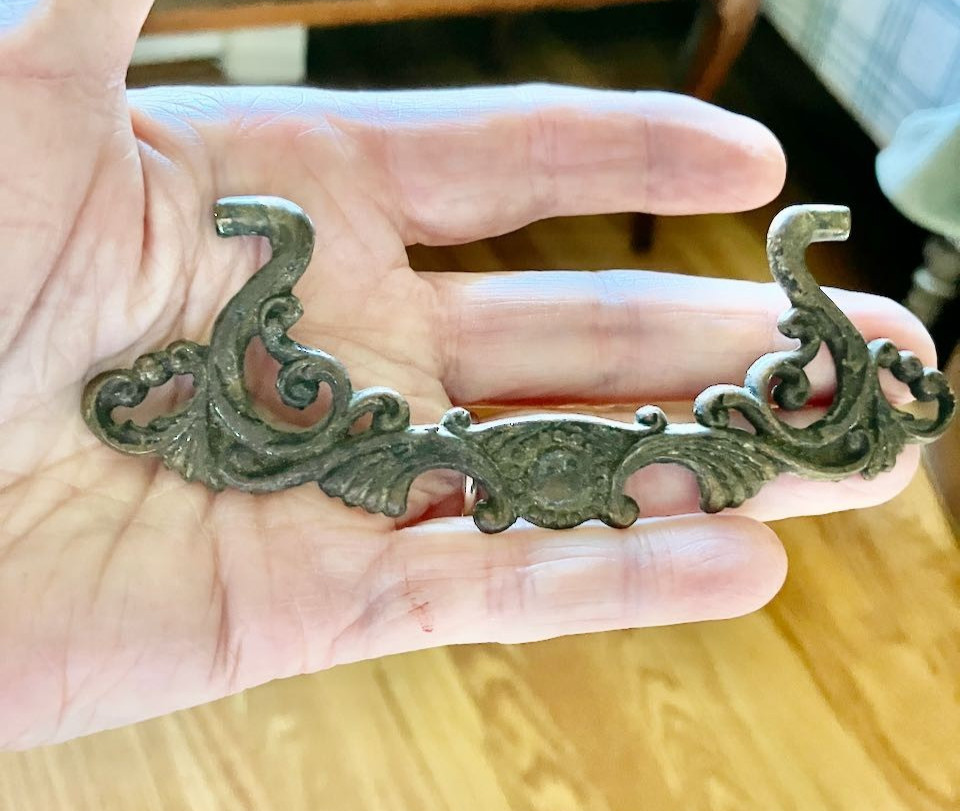 Part Single Drawer Pull, Clay Impression Mold or Replacement Salvage