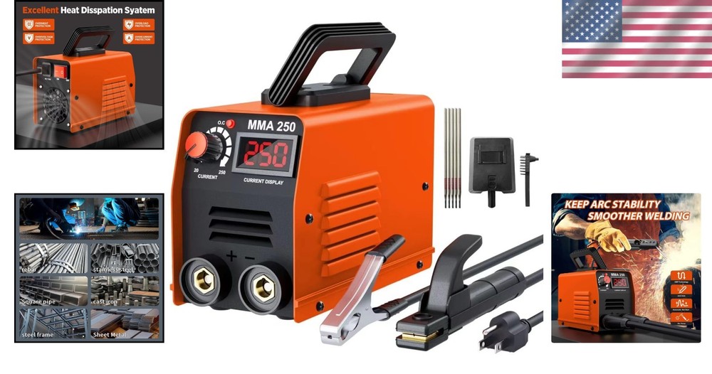 Mini 250A Welding Machine with LCD Display – Perfect for On-the-Go Projects