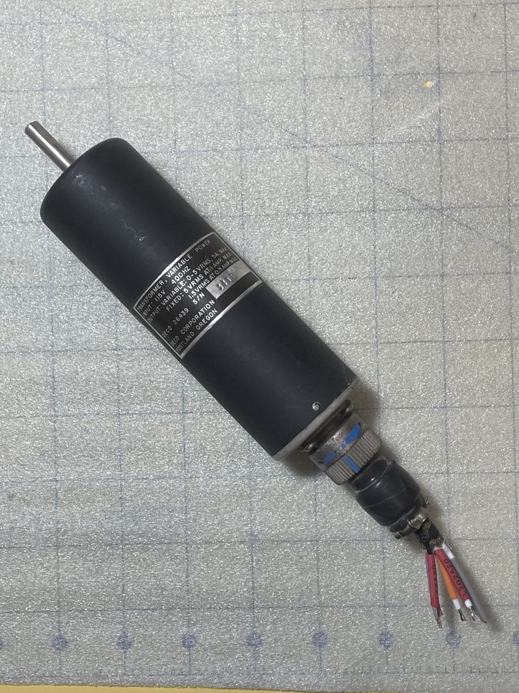 F-4 Phantom Cockpit Instrument Lighting Control (Variable Transformer)