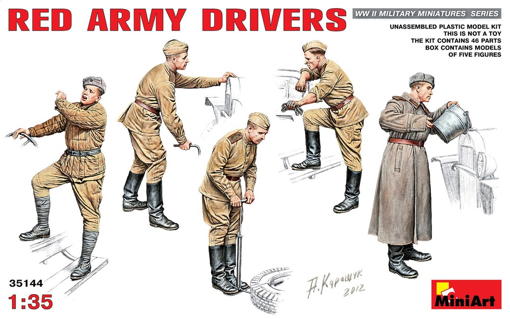 MiniArt 1/35 35144 WWII Soviet Red Army Drivers at Work (5 Figures)