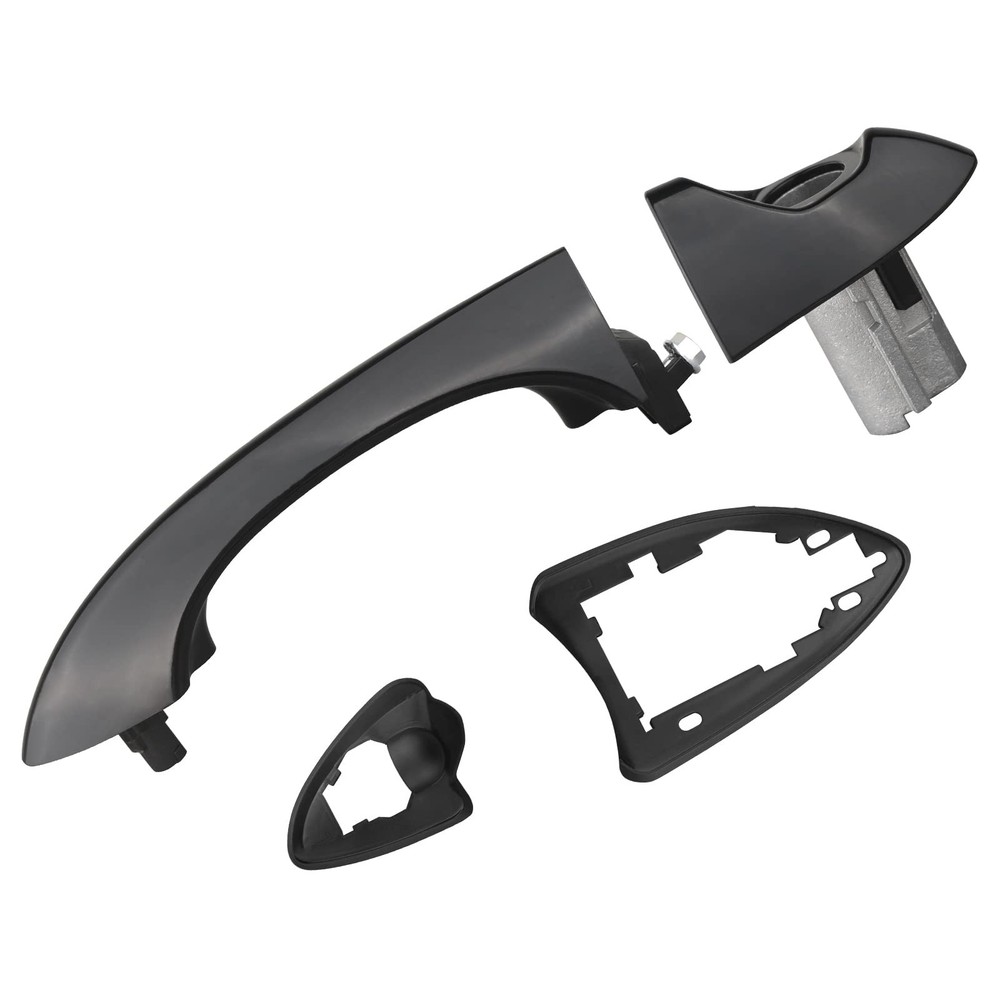 APPERFiT Exterior Door Handle Smooth Black for Front Black-FL