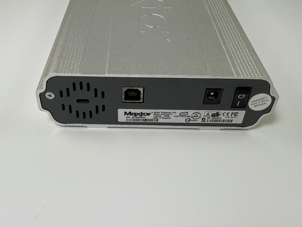 Maxtor One Touch II | External 100 GB HDD | WORKING w/ Power Cable