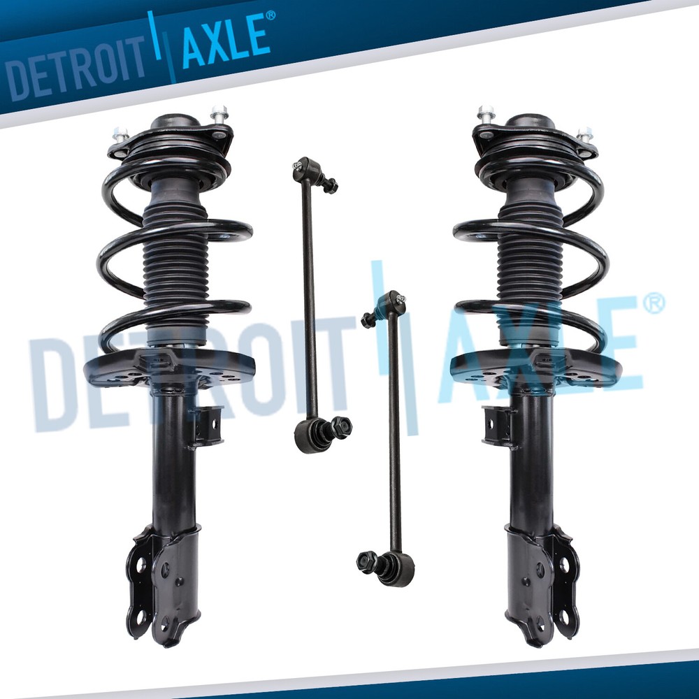 Front Struts with Coil Spring Assembly Sway Bars Kit for 2011 2012 Kia Optima