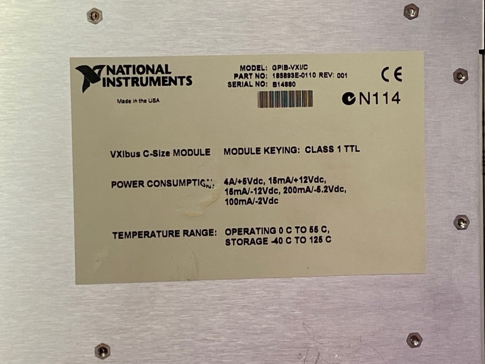 NATIONAL INSTRUMENTS GPIB-VXI/C MODULE