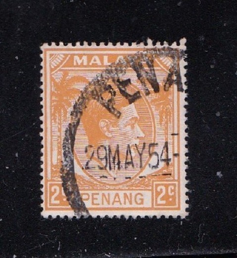 Malaya - Penang stamp #4, used, Penang cancel