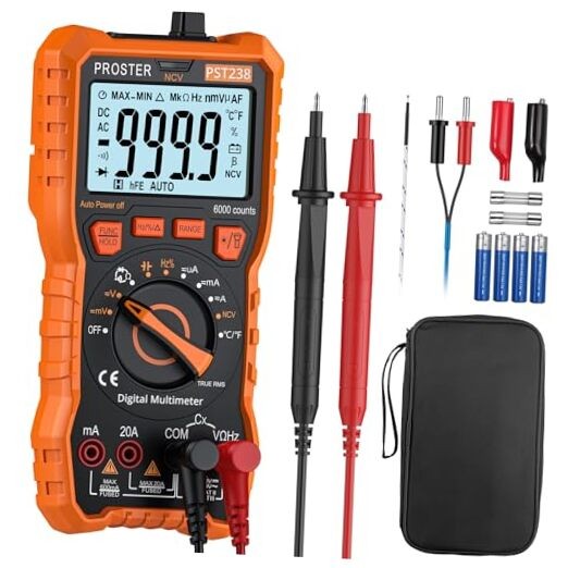 Digital Multimeter 6000 Count - TRMS Voltmeter Multimetro Updated 6000 Count